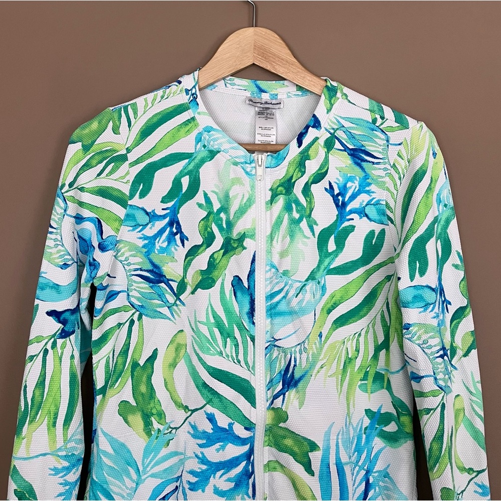 {Tommy Bahama} Island Cays Seafrond Rashguard & Swim Skort - Womens Small - Picture 3 of 16
